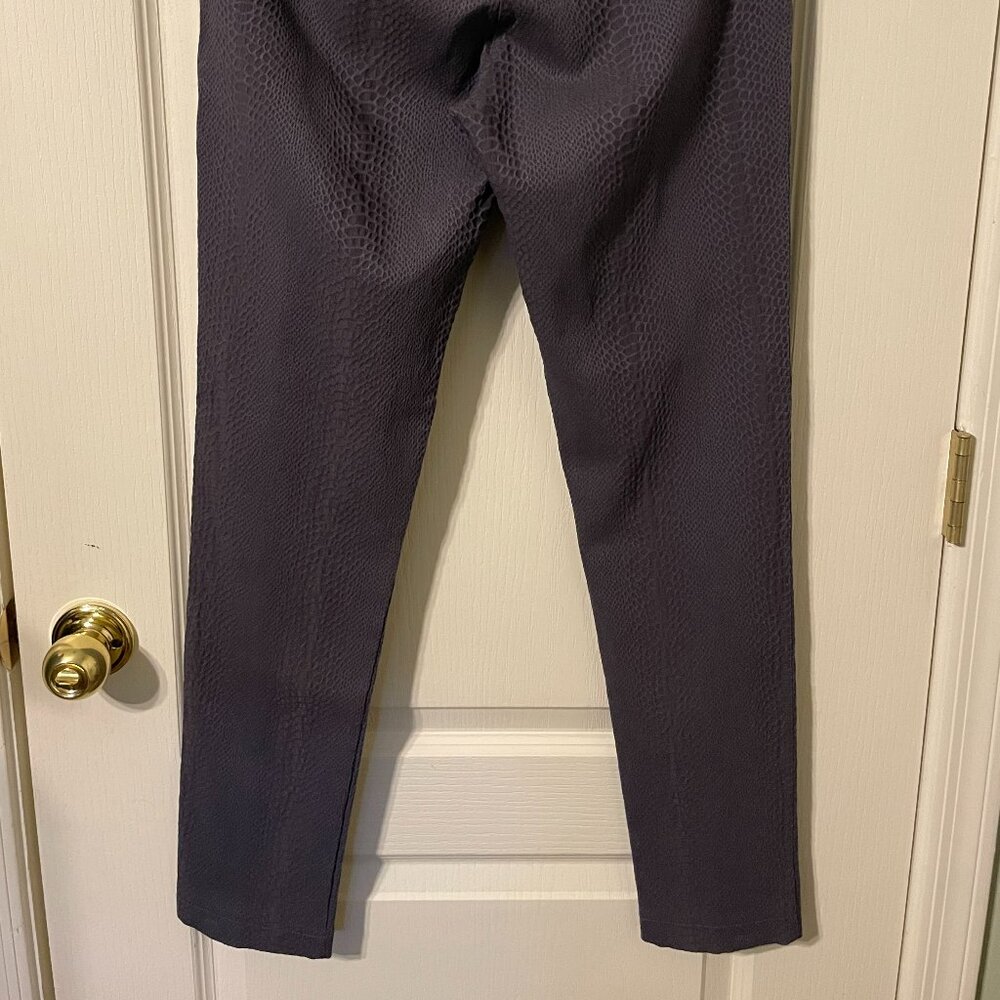 Alberto Makali Snakeskin Textured Slim Trousers | Blue-Grey | Size Medium - Picture 7 of 7